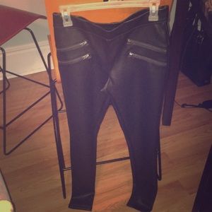 Faux leather leggings